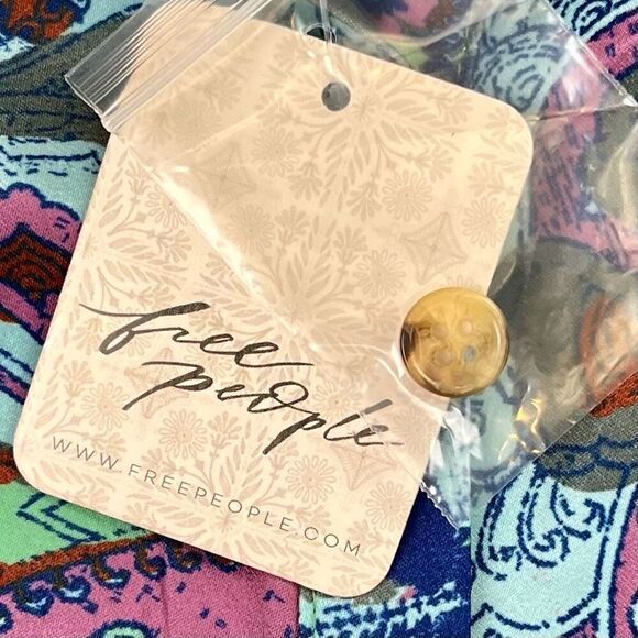 NWT Free People Paisley Animal Print Long Sleeve Button Down Large - Picture 10 of 14